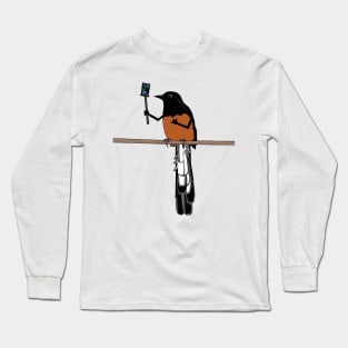 White-Rumped Shama Shaka Selfie Long Sleeve T-Shirt